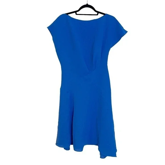 Reiss Victoria Asymmetrical Dress Nordstrom Blue Women's US Size 8 EUR 40 NWT
